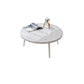 Eigentijdse ronde terrazzo cocktailtafel metaal/acryl salontafel met 3 poten