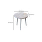Eigentijdse ronde terrazzo cocktailtafel metaal/acryl salontafel met 3 poten