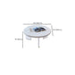 Eigentijdse ronde terrazzo cocktailtafel metaal/acryl salontafel met 3 poten