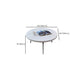 Eigentijdse ronde terrazzo cocktailtafel metaal/acryl salontafel met 3 poten