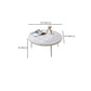 Eigentijdse ronde terrazzo cocktailtafel metaal/acryl salontafel met 3 poten