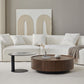 Round Wood Cocktail Table Set with 2 Drawers Modern Walnut Coffee Table Clearhalo 'Coffee & Accent Tables' 'Coffee Tables' 'coffee_tables' 'furn' 'furn_coffee_tables' 'Furniture' 'Living Room Furniture' 6994259