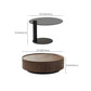Round Wood Cocktail Table Set with 2 Drawers Modern Walnut Coffee Table Clearhalo 'Coffee & Accent Tables' 'Coffee Tables' 'coffee_tables' 'furn' 'furn_coffee_tables' 'Furniture' 'Living Room Furniture' 6994279