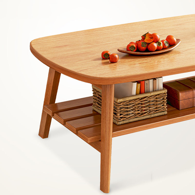 Rectangle Bunching Tables Solid Wood Coffee or End Table with Storage Shelf Clearhalo 'Coffee & Accent Tables' 'Coffee Tables' 'coffee_tables' 'furn' 'furn_coffee_tables' 'Furniture' 'Living Room Furniture' 6994283