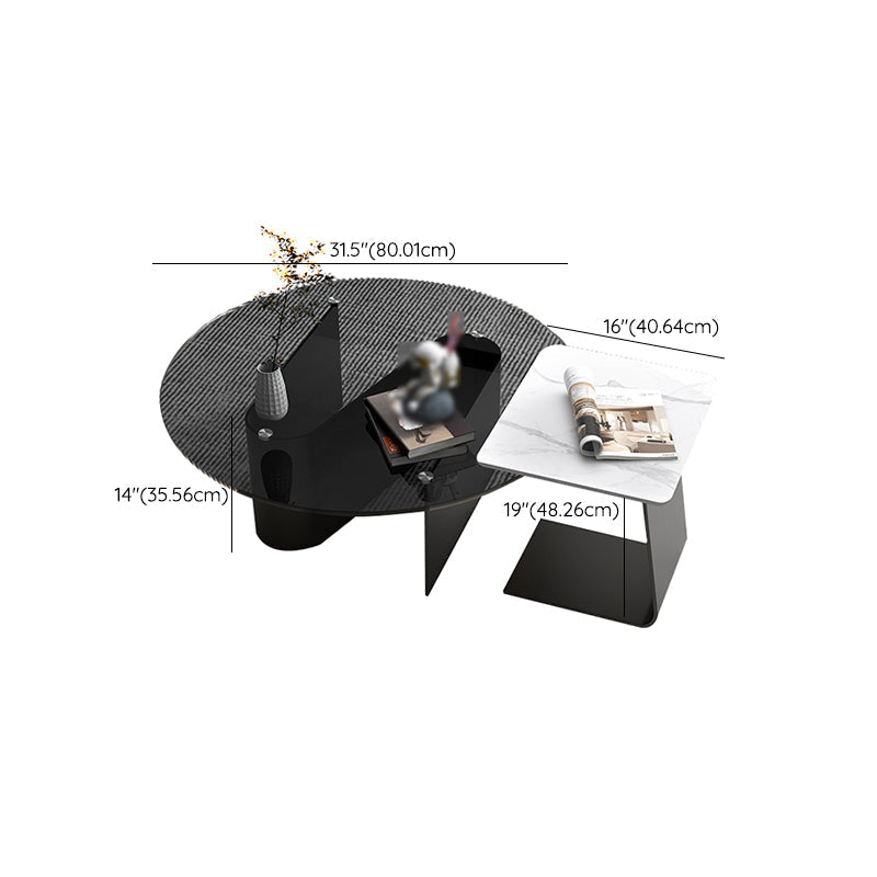 Tavoli da cocktail in vetro rotondo in vetro