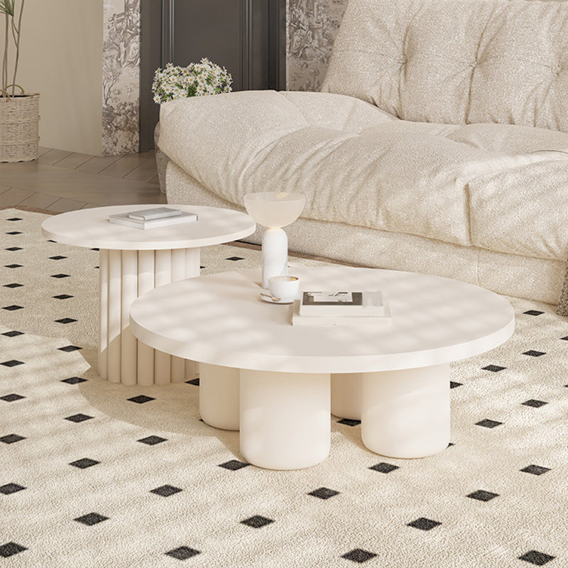 Contemporary Coffee Table Wooden Round Coffee Cocktail Table Clearhalo 'Coffee & Accent Tables' 'Coffee Tables' 'coffee_tables' 'furn' 'furn_coffee_tables' 'Furniture' 'Living Room Furniture' 6994356