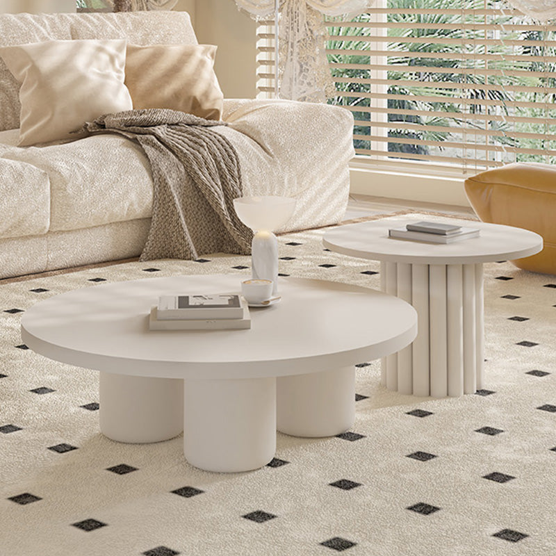Contemporary Coffee Table Wooden Round Coffee Cocktail Table Clearhalo 'Coffee & Accent Tables' 'Coffee Tables' 'coffee_tables' 'furn' 'furn_coffee_tables' 'Furniture' 'Living Room Furniture' 6994363