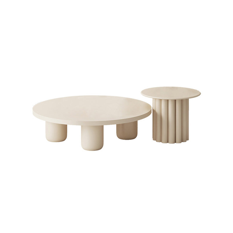 Contemporary Coffee Table Wooden Round Coffee Cocktail Table Clearhalo 'Coffee & Accent Tables' 'Coffee Tables' 'coffee_tables' 'furn' 'furn_coffee_tables' 'Furniture' 'Living Room Furniture' 6994364
