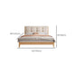 Solid Color Panel Bed Upholstered Headboard Scandinavian Standard Bed