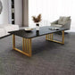 Frame Rectangle Bunching Tables Glam Slate Coffee or End Table Black Clearhalo 'Coffee & Accent Tables' 'Coffee Tables' 'coffee_tables' 'furn' 'furn_coffee_tables' 'Furniture' 'Living Room Furniture' 6994417