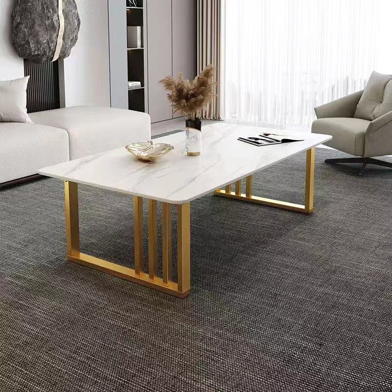 Frame Rectangle Bunching Tables Glam Slate Coffee or End Table White Clearhalo 'Coffee & Accent Tables' 'Coffee Tables' 'coffee_tables' 'furn' 'furn_coffee_tables' 'Furniture' 'Living Room Furniture' 6994418