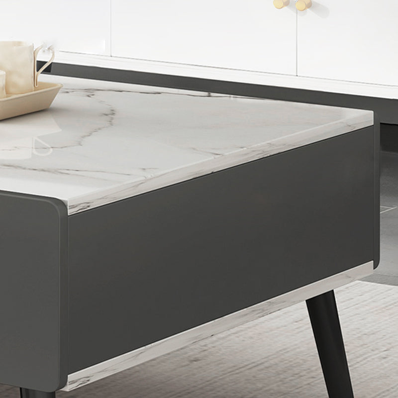 Rectangle Single Coffee Table Four Legs Coffee Table with Storage Clearhalo 'Coffee & Accent Tables' 'Coffee Tables' 'coffee_tables' 'furn' 'furn_coffee_tables' 'Furniture' 'Living Room Furniture' 6994433