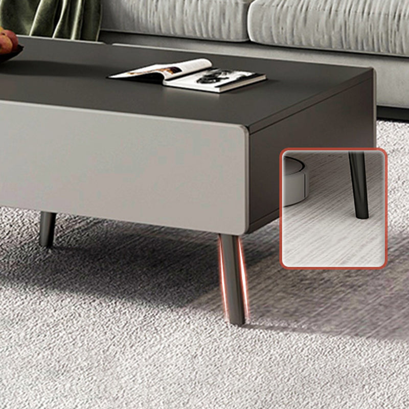 Rectangle Single Coffee Table Four Legs Coffee Table with Storage Clearhalo 'Coffee & Accent Tables' 'Coffee Tables' 'coffee_tables' 'furn' 'furn_coffee_tables' 'Furniture' 'Living Room Furniture' 6994435