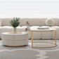 Round Nesting Coffee Table Set Frame Coffee Table with Storage Clearhalo 'Coffee & Accent Tables' 'Coffee Tables' 'coffee_tables' 'furn' 'furn_coffee_tables' 'Furniture' 'Living Room Furniture' 6994515