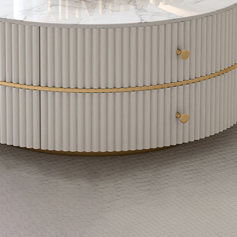 Round Nesting Coffee Table Set Frame Coffee Table with Storage Clearhalo 'Coffee & Accent Tables' 'Coffee Tables' 'coffee_tables' 'furn' 'furn_coffee_tables' 'Furniture' 'Living Room Furniture' 6994522