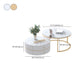 Round Nesting Coffee Table Set Frame Coffee Table with Storage Clearhalo 'Coffee & Accent Tables' 'Coffee Tables' 'coffee_tables' 'furn' 'furn_coffee_tables' 'Furniture' 'Living Room Furniture' 6994527