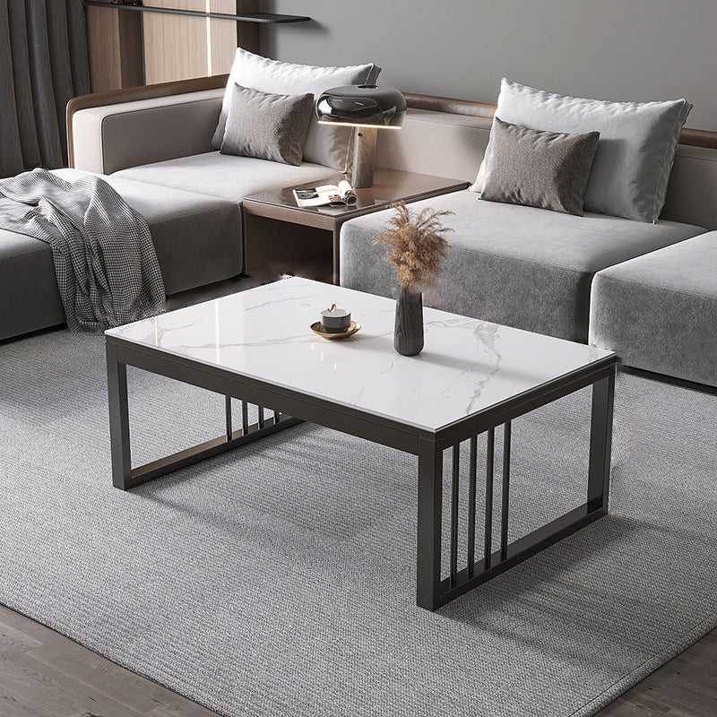 No Distressing Sled Coffee Table Rectangle Slate Single Coffee Table Ivory Clearhalo 'Coffee & Accent Tables' 'Coffee Tables' 'coffee_tables' 'furn' 'furn_coffee_tables' 'Furniture' 'Living Room Furniture' 6994530