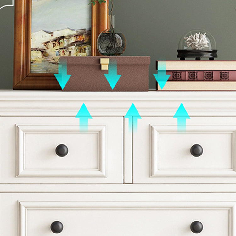 Contemporary Rectangle Chest/Cabinet with Drawers in Rubberwood Clearhalo 'Cabinets & Chests' 'cabinets_chests' 'furn' 'furn_cabinets_chests' 'Furniture' 'Living Room Furniture' 6994556