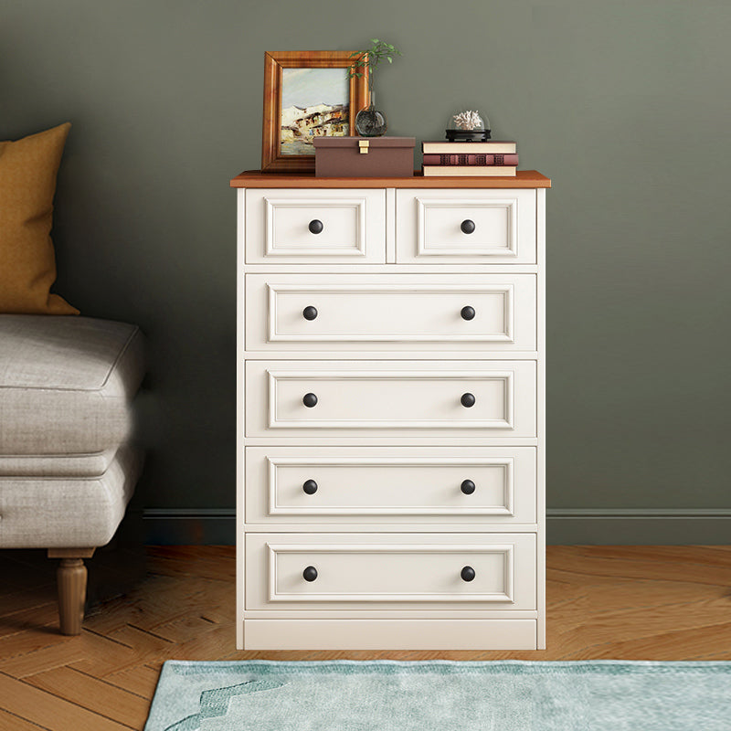 Contemporary Rectangle Chest/Cabinet with Drawers in Rubberwood 24"L x 13"W x 36"H Natural Clearhalo 'Cabinets & Chests' 'cabinets_chests' 'furn' 'furn_cabinets_chests' 'Furniture' 'Living Room Furniture' 6994561