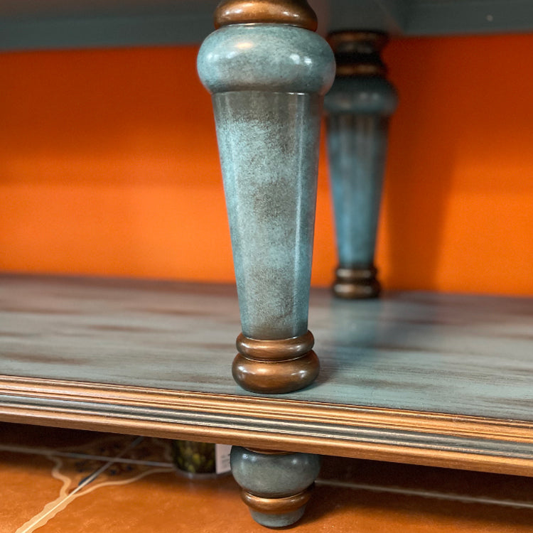 中世紀のモダンな2ドアアクセントキャビネット33 "引き出し付きの高さの苦しめられた木の胸