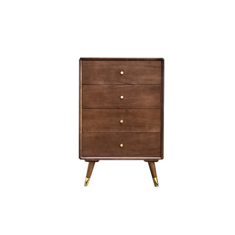Solid Wood Accent Chest Mid Century Modern 15.7" D Cabinet with Drawers 23"L x 16"W x 35"H Walnut Clearhalo 'Cabinets & Chests' 'cabinets_chests' 'furn' 'furn_cabinets_chests' 'Furniture' 'Living Room Furniture' 6994628