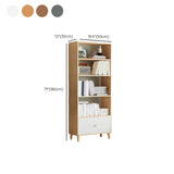 Contemporary Wooden Cabinet with Shelves and Drawers and Straight Legs
