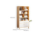 Contemporary Wooden Cabinet with Shelves and Drawers and Straight Legs