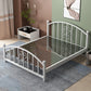 Modern Finish Metallic Open-Frame Bed Glam Wire-Grid Iron Bed Frame with Headboard