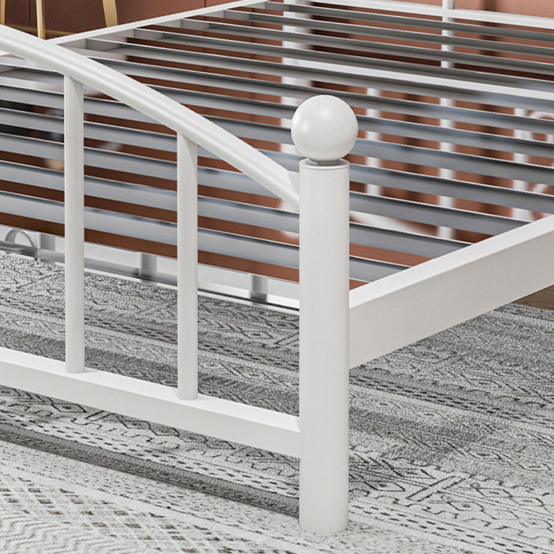 Modern Finish Metallic Open-Frame Bed Glam Wire-Grid Iron Bed Frame with Headboard