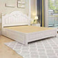 Victorian White Standard Bed Solid Wood Bed Frame with Custom Legs