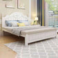 Victorian White Standard Bed Solid Wood Bed Frame with Custom Legs