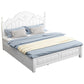 Victorian White Standard Bed Solid Wood Bed Frame with Custom Legs