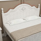 Victorian White Standard Bed Solid Wood Bed Frame with Custom Legs