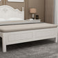 Victorian White Standard Bed Solid Wood Bed Frame with Custom Legs