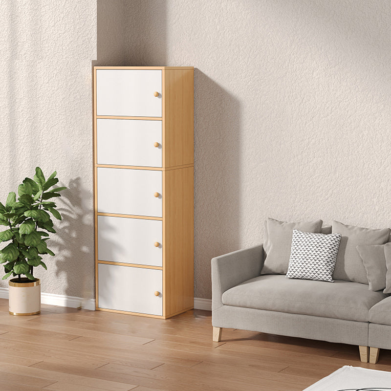 Contemporary Wooden Accent Cabinet Rectangle Storage Cabinet with Door 16.9"L x 11.8"W x 59"H Natural Clearhalo 'Cabinets & Chests' 'cabinets_chests' 'furn' 'furn_cabinets_chests' 'Furniture' 'Living Room Furniture' 6994792