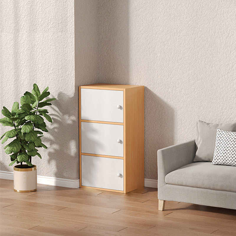 Contemporary Wooden Accent Cabinet Rectangle Storage Cabinet with Door 17"L x 12"W x 35"H Natural Clearhalo 'Cabinets & Chests' 'cabinets_chests' 'furn' 'furn_cabinets_chests' 'Furniture' 'Living Room Furniture' 6994796