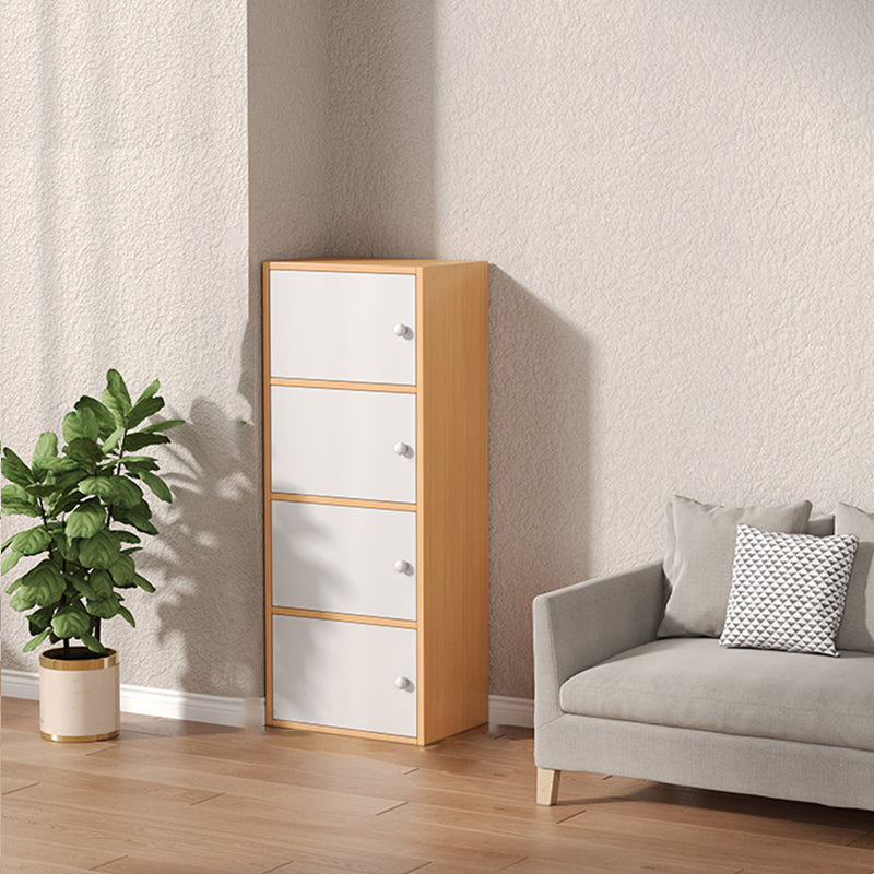Contemporary Wooden Accent Cabinet Rectangle Storage Cabinet with Door 16.9"L x 11.8"W x 47.2"H Natural Clearhalo 'Cabinets & Chests' 'cabinets_chests' 'furn' 'furn_cabinets_chests' 'Furniture' 'Living Room Furniture' 6994798