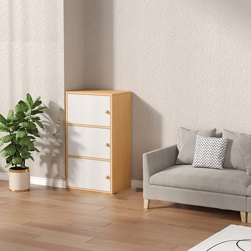 Contemporary Wooden Accent Cabinet Rectangle Storage Cabinet with Door 15.7"L x 9.4"W x 31.5"H Natural Clearhalo 'Cabinets & Chests' 'cabinets_chests' 'furn' 'furn_cabinets_chests' 'Furniture' 'Living Room Furniture' 6994809
