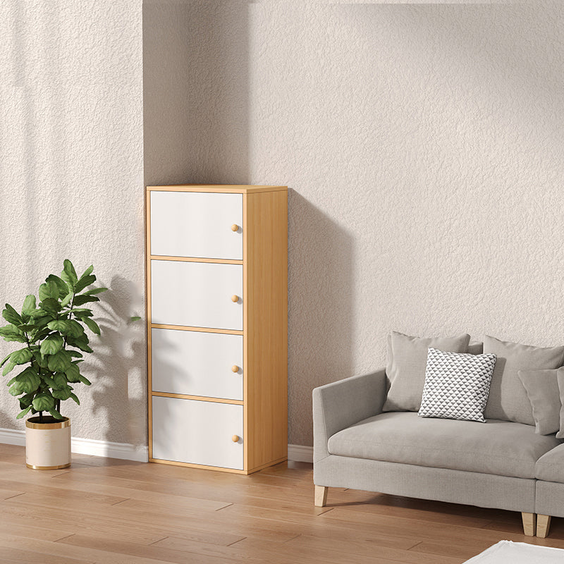 Contemporary Wooden Accent Cabinet Rectangle Storage Cabinet with Door 16"L x 9"W x 42"H Natural Clearhalo 'Cabinets & Chests' 'cabinets_chests' 'furn' 'furn_cabinets_chests' 'Furniture' 'Living Room Furniture' 6994815