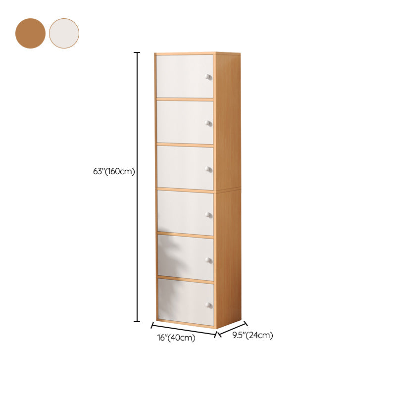Contemporary Wooden Accent Cabinet Rectangle Storage Cabinet with Door
