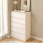 Modern White/Natural Chest with Wooden Drawers Rectangle Chest 23.5"L x 13"W x 39"H White 5 Clearhalo 'Cabinets & Chests' 'cabinets_chests' 'furn' 'furn_cabinets_chests' 'Furniture' 'Living Room Furniture' 6994876