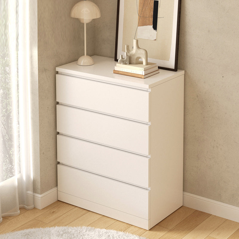 Modern White/Natural Chest with Wooden Drawers Rectangle Chest 23.5"L x 13"W x 32"H White 4 Clearhalo 'Cabinets & Chests' 'cabinets_chests' 'furn' 'furn_cabinets_chests' 'Furniture' 'Living Room Furniture' 6994878