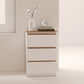 Modern White/Natural Chest with Wooden Drawers Rectangle Chest 13"L x 12"W x 23"H Natural 3 Clearhalo 'Cabinets & Chests' 'cabinets_chests' 'furn' 'furn_cabinets_chests' 'Furniture' 'Living Room Furniture' 6994884