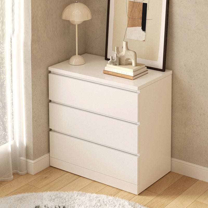 Modern White/Natural Chest with Wooden Drawers Rectangle Chest 23.5"L x 13"W x 25"H White 3 Clearhalo 'Cabinets & Chests' 'cabinets_chests' 'furn' 'furn_cabinets_chests' 'Furniture' 'Living Room Furniture' 6994885