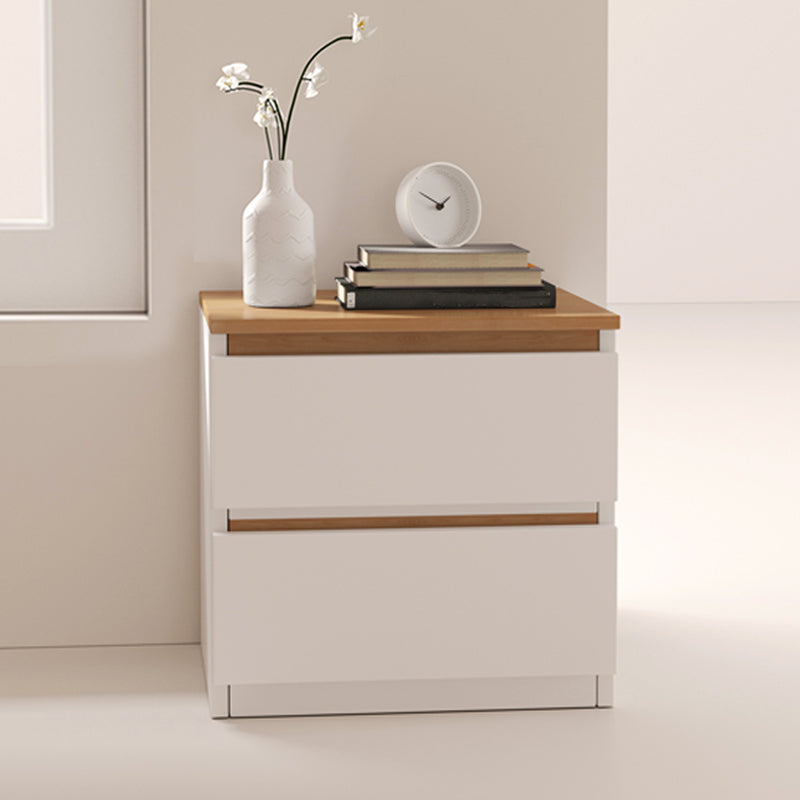 Modern White/Natural Chest with Wooden Drawers Rectangle Chest 16"L x 12"W x 16"H Natural 2 Clearhalo 'Cabinets & Chests' 'cabinets_chests' 'furn' 'furn_cabinets_chests' 'Furniture' 'Living Room Furniture' 6994888