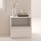 Modern White/Natural Chest with Wooden Drawers Rectangle Chest 16"L x 12"W x 16"H White 1 Clearhalo 'Cabinets & Chests' 'cabinets_chests' 'furn' 'furn_cabinets_chests' 'Furniture' 'Living Room Furniture' 6994890