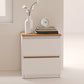 Modern White/Natural Chest with Wooden Drawers Rectangle Chest 13"L x 12"W x 16"H Natural 2 Clearhalo 'Cabinets & Chests' 'cabinets_chests' 'furn' 'furn_cabinets_chests' 'Furniture' 'Living Room Furniture' 6994891