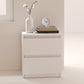 Modern White/Natural Chest with Wooden Drawers Rectangle Chest 13"L x 12"W x 16"H White 2 Clearhalo 'Cabinets & Chests' 'cabinets_chests' 'furn' 'furn_cabinets_chests' 'Furniture' 'Living Room Furniture' 6994893