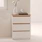 Modern White/Natural Chest with Wooden Drawers Rectangle Chest 16"L x 12"W x 23"H Natural 3 Clearhalo 'Cabinets & Chests' 'cabinets_chests' 'furn' 'furn_cabinets_chests' 'Furniture' 'Living Room Furniture' 6994894