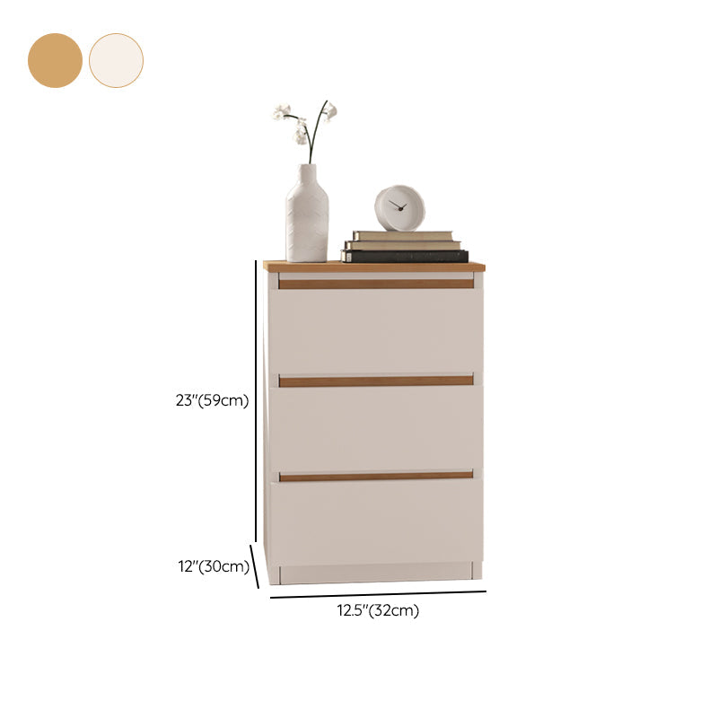 Modern White/Natural Chest with Wooden Drawers Rectangle Chest Clearhalo 'Cabinets & Chests' 'cabinets_chests' 'furn' 'furn_cabinets_chests' 'Furniture' 'Living Room Furniture' 6994899